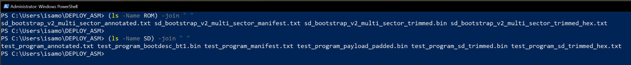 Generated Windows ROM and SD output files from deploy_asm